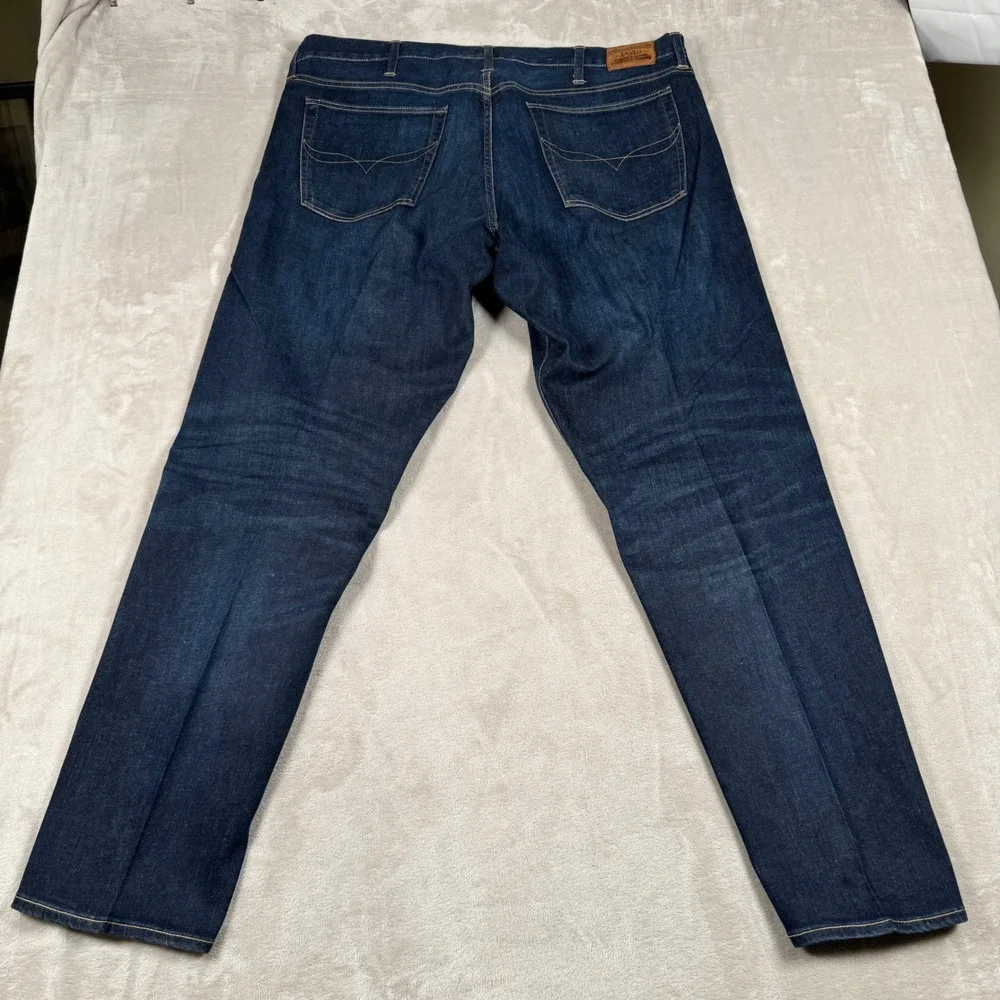Polo Ralph Lauren Thompson Relaxed Jeans Mens 42x32 Dark Wash Denim Straight Leg